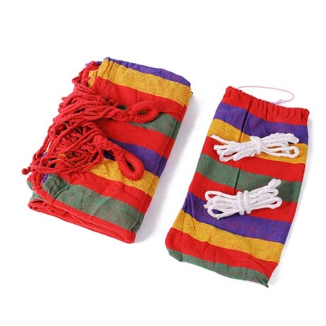 Hamaca Paraguaya Reforzada Resistente Con Bolso Multicolor