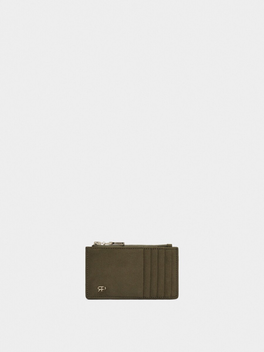 Cartera Básica Efecto Piel caqui