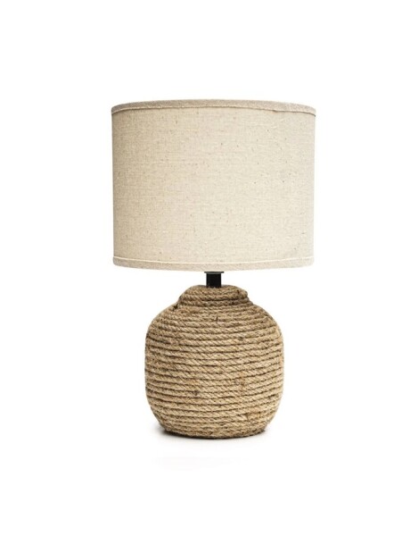 LAMPARA PORCELANA SISAL D20x32CM CAMEL/BLANCO LAMPARA PORCELANA SISAL D20x32CM CAMEL/BLANCO