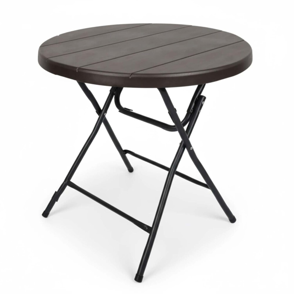 MESA CIRCULAR PLEGABLE POLIETILENO-ALTA-DENSIDAD NEGRO AVEO