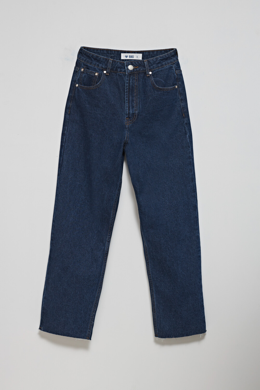 Pantalón de jean recto - Azul oscuro — BAS