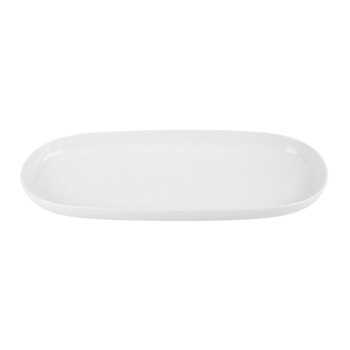 Fuente oval de ceramica blanca 