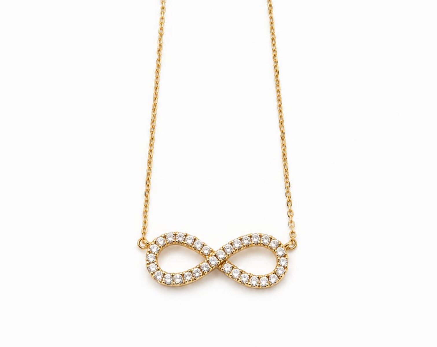 Conjunto cadena y colgante infinito Oro 10 kt 