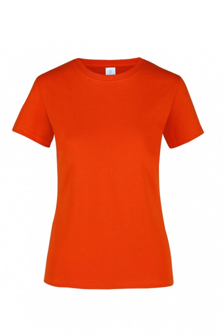 Camiseta a la base dama Naranja