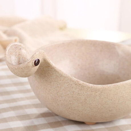 Bowl Plato Diseño Dinosaurio para Comida Bebé en Plástico Verde