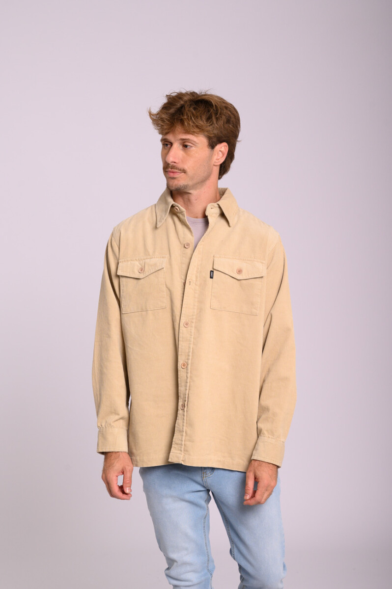 Sobrecamisa de pana - Beige 