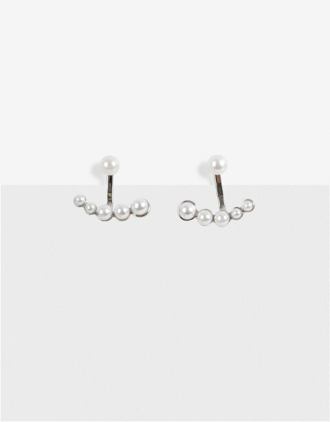 Aros Pasantes Perlas Aros Jacket Perlas - Plateado Rodio