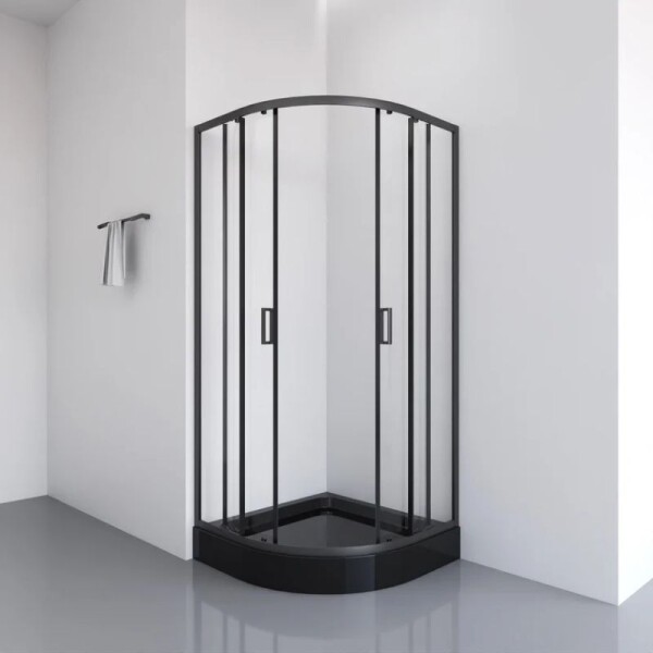 MAMPARA DE BAÑO ESQUINERA NEGRO MATE 90 X 90 X 2.05 MT MAMPARA DE BAÑO ESQUINERA NEGRO MATE 90 X 90 X 2.05 MT