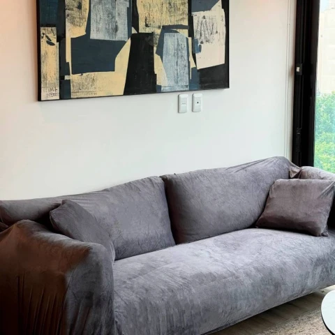 Funda sillón 2 cuerpos Velvet gris