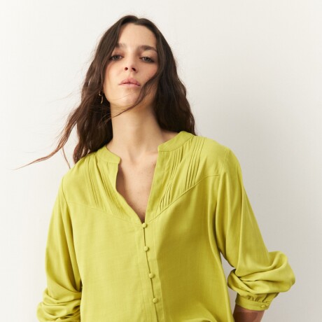 CAMISA PERLINA Verde Manzana