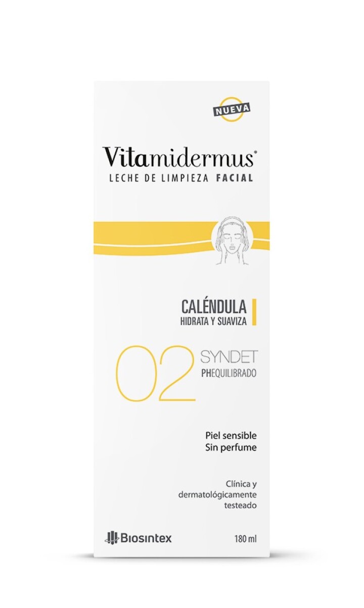 Vitamidermus Leche de Limpieza Facial Syndet pH Equilibrado 180 ml | Limpieza Suave sin Jabón