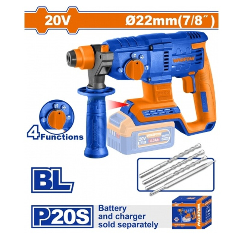 ROTOMARTILLO A BATERIA 20V WELPLUS 22MM SDS PLUS 2.0J ROTOMARTILLO A BATERIA 20V WELPLUS 22MM SDS PLUS 2.0J