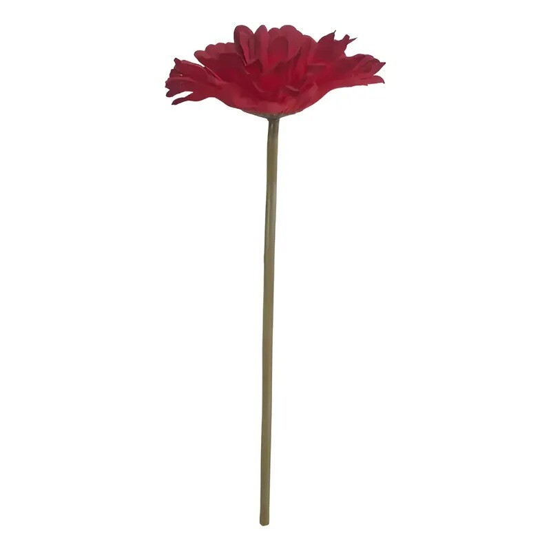 Flor Artificial Gerbera roja tallo corto Flor Artificial Gerbera roja tallo corto