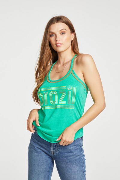 TOP RECYCLED BLOCKED Verde