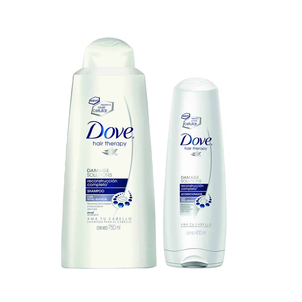 Pack Shampoo Y Acondicionador Dove Reconstrucción Completa 750ml + 400ml 