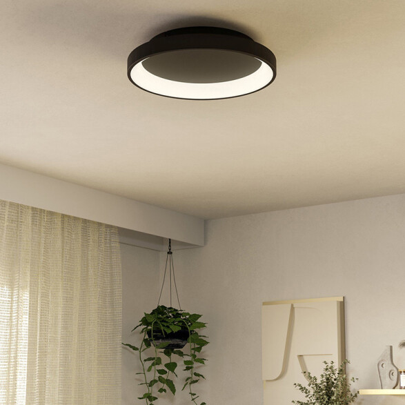 Plafón negro LED 12W blanco dinámico LORETELLO EG1224