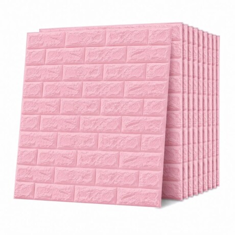 REVESTIMIENTO AUTO ADHESIVO 3D 70 X 77 CM X 3 MM - LADRILLO ROSADO X 10 REVESTIMIENTO AUTO ADHESIVO 3D 70 X 77 CM X 3 MM - LADRILLO ROSADO X 10