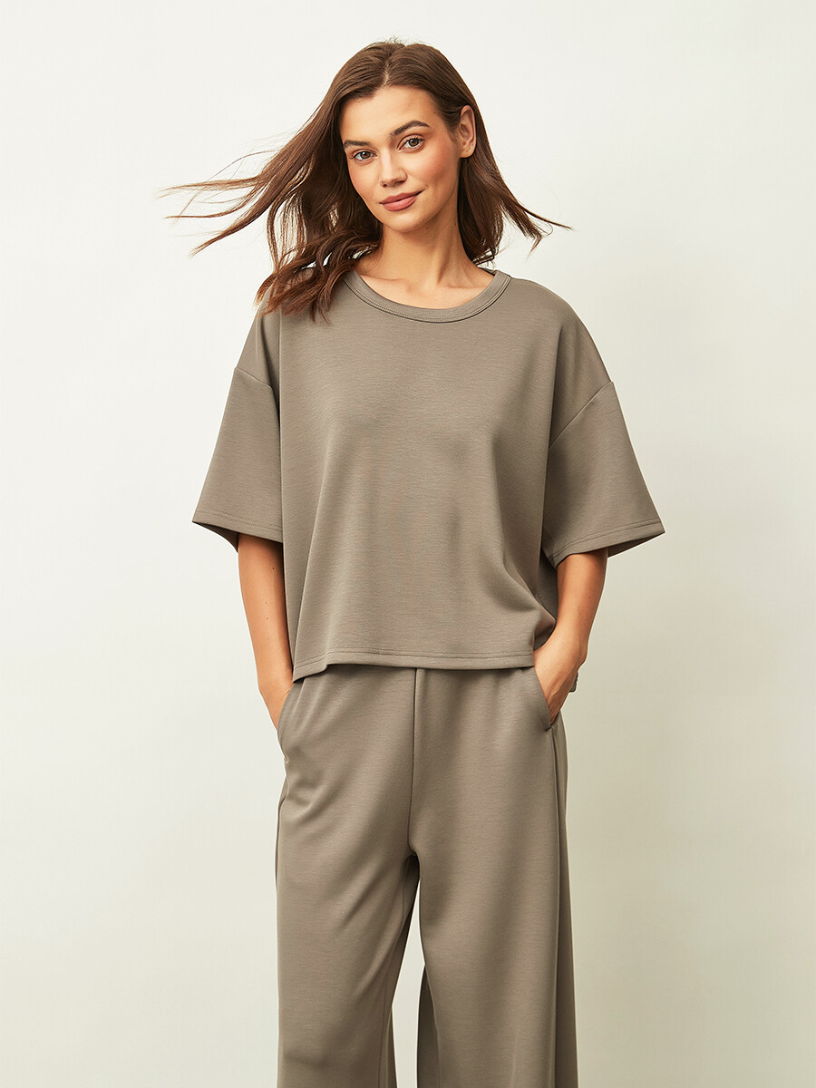 REMERA CARU - TAUPE 