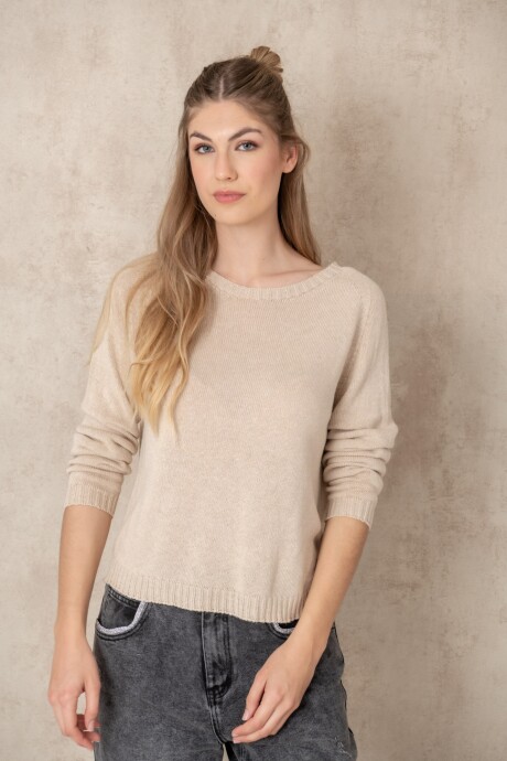 Sweater liso Beige