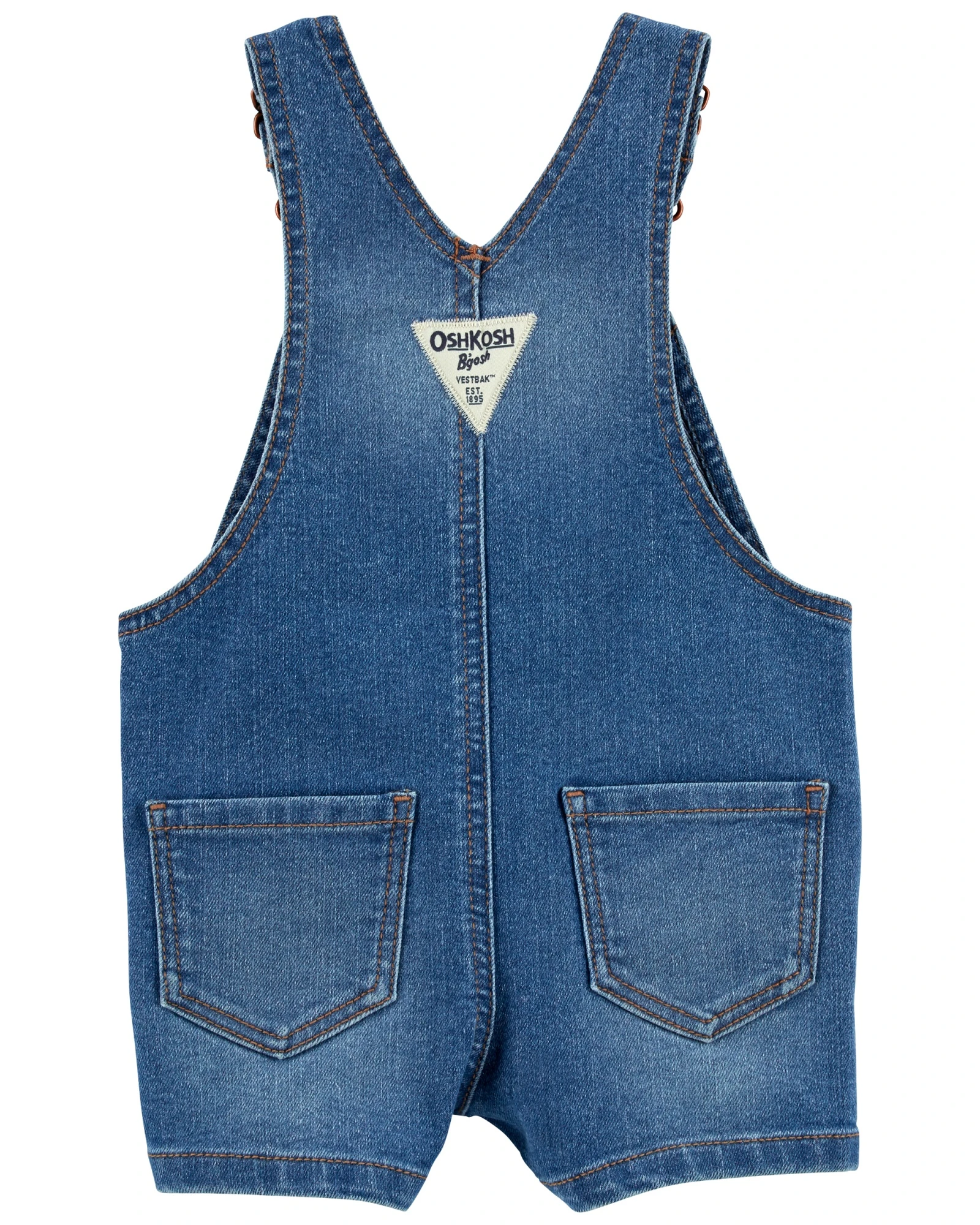 Enterito corto de jean con bordado. Talles 6-24M Enterito corto de jean con bordado. Talles 6-24M