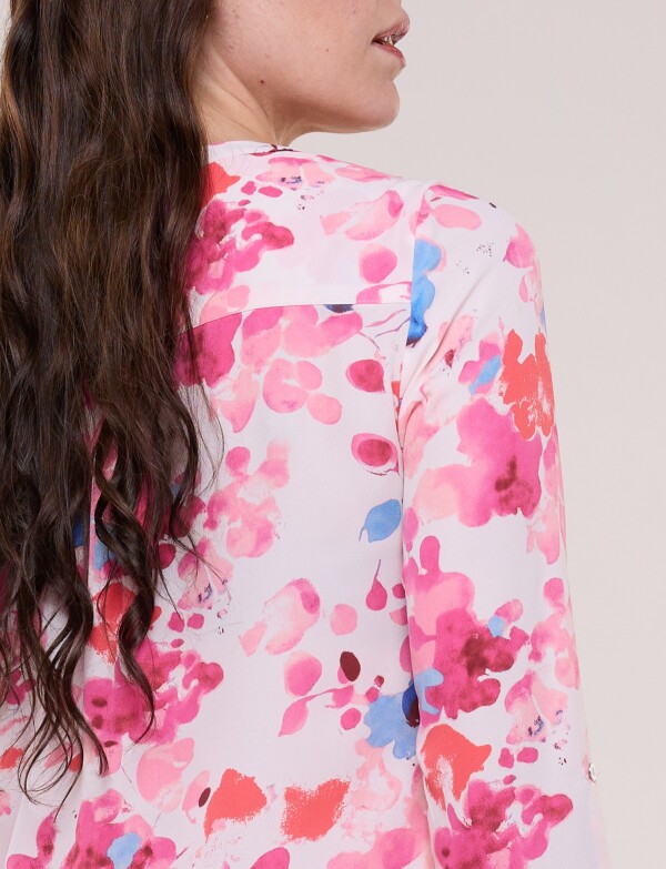 Blusa Gasa Print ROSA/MULTI