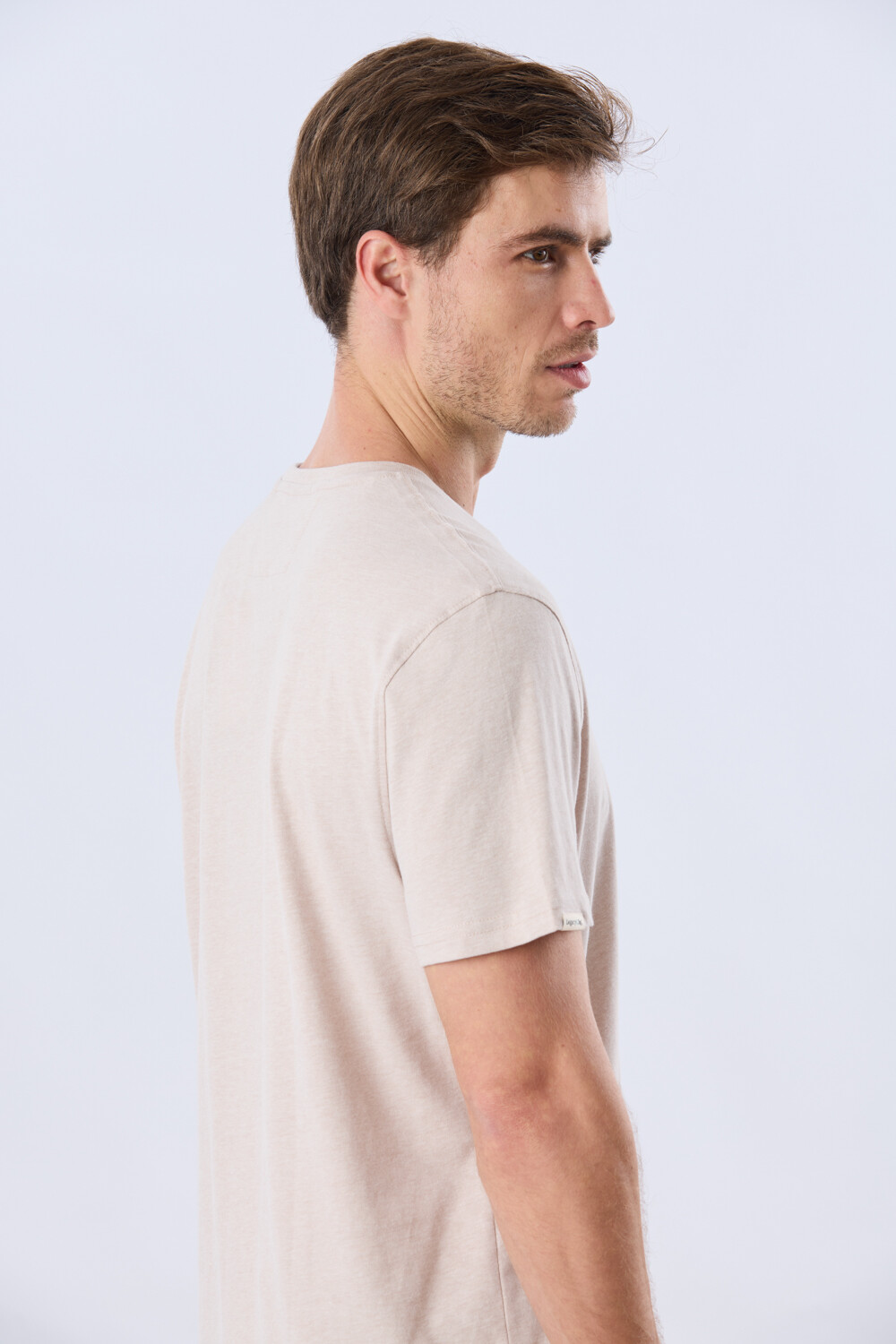 REMERA ESTAMPADA DE ALGODÓN Beige