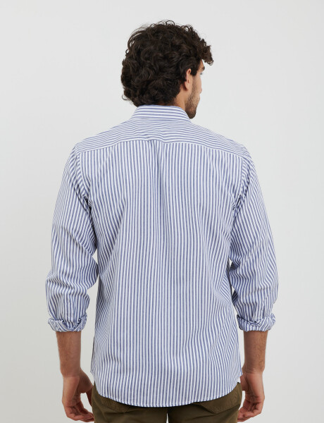 012549 CAMISA HARRINGTON LABEL Blanco/azul Osc