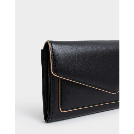 Billetera Fichero Solapa Negro