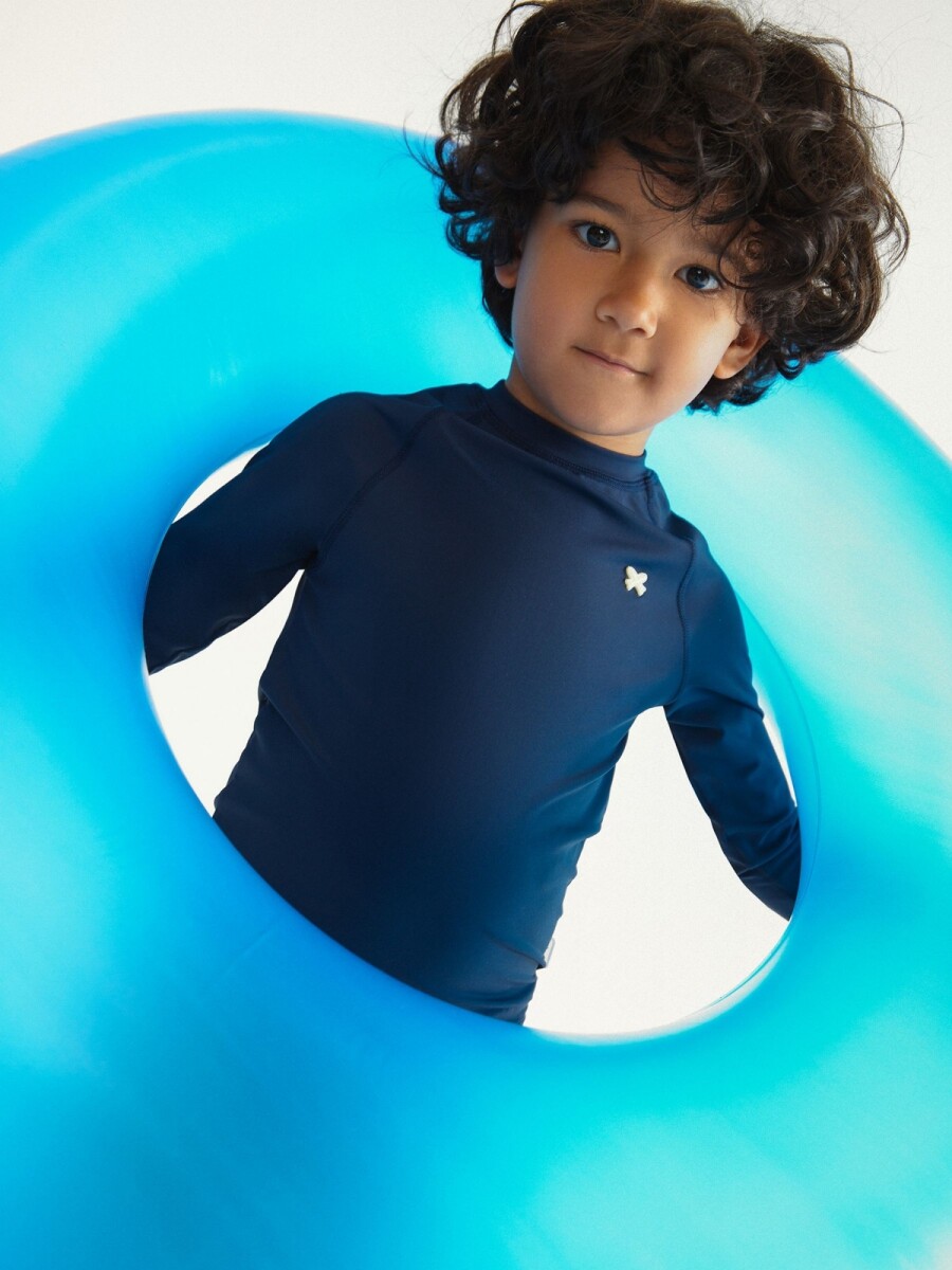 CAMISETA INFANTIL CON PROTECCION UV - AZUL 