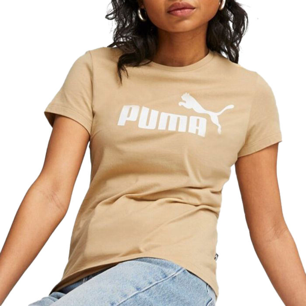 Remera de Mujer Puma Essentials Logo - Beige Arena 