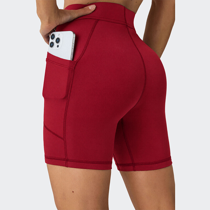 Short Fabletics On-The-Go PowerHold® Rojo