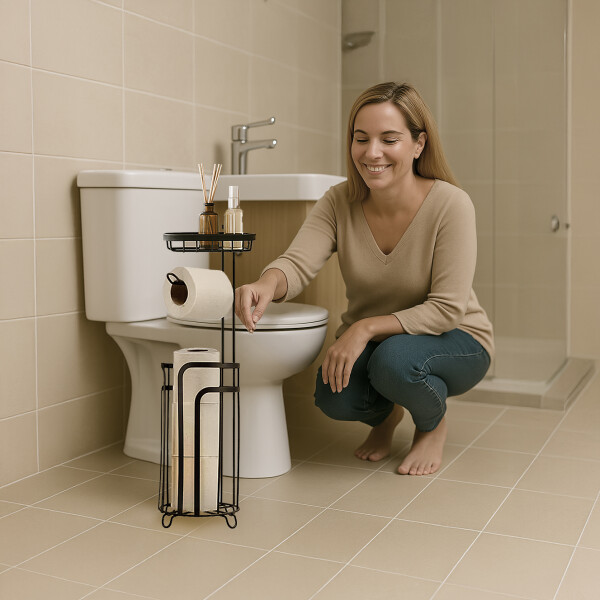 Porta Rollo Papel Higienico Baño Piso Aplique Soporte Accesorio Estante Organizador De Pie Imback Porta Rollo Papel Higienico Baño Piso Aplique Soporte Accesorio Estante Organizador De Pie Imback