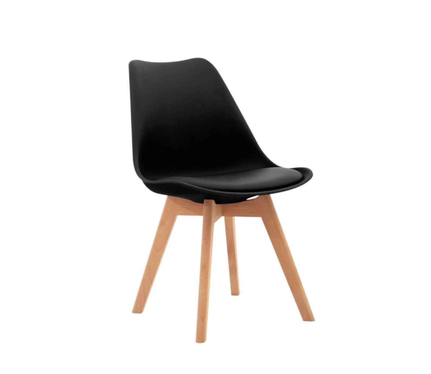 Silla Eames Con Almohadon Negra 