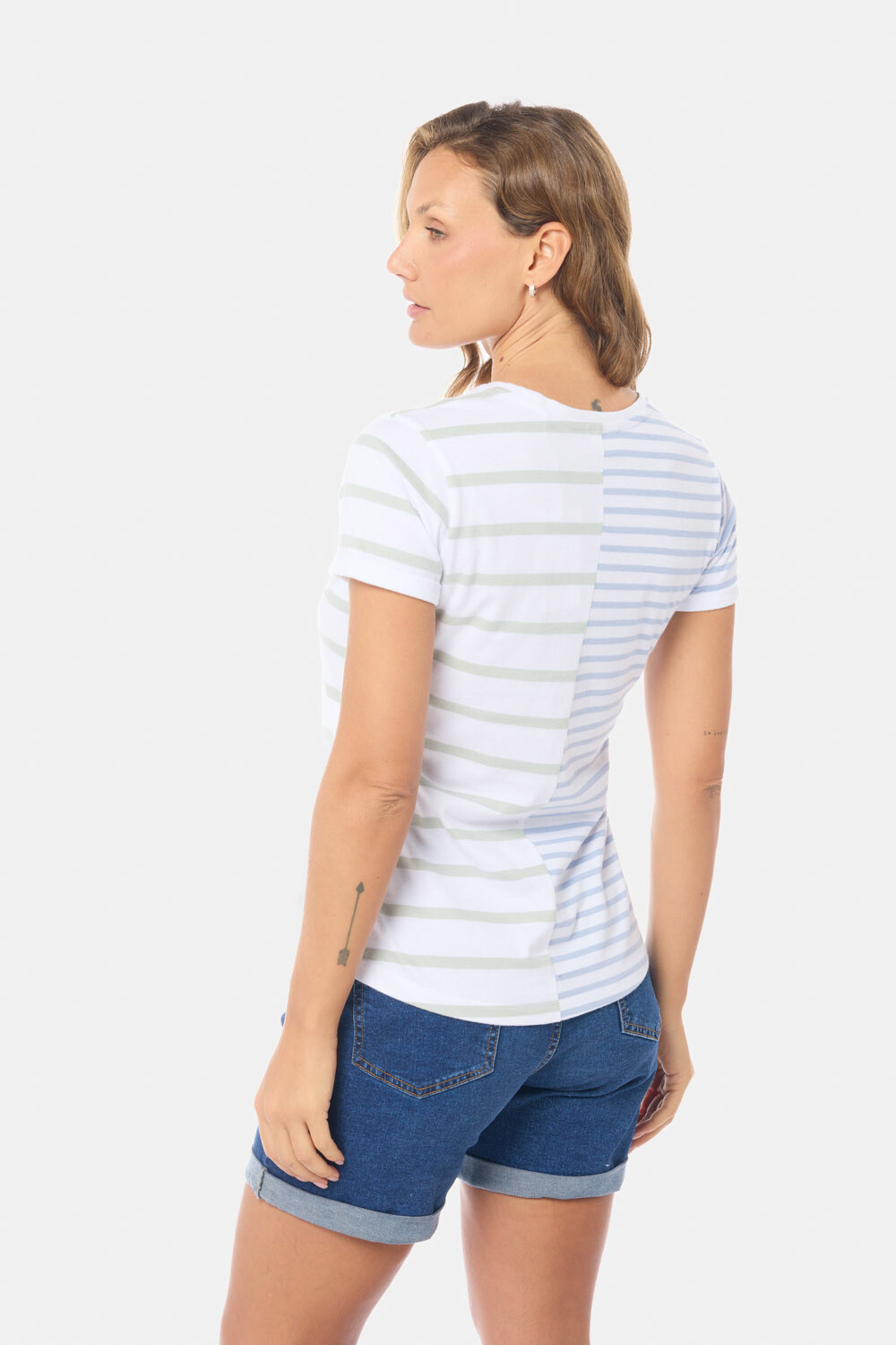REMERA RAYADA Blanco