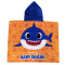 Toalla Disney Poncho Baby Shark Anaranjado - Azul Marino - Amarillo