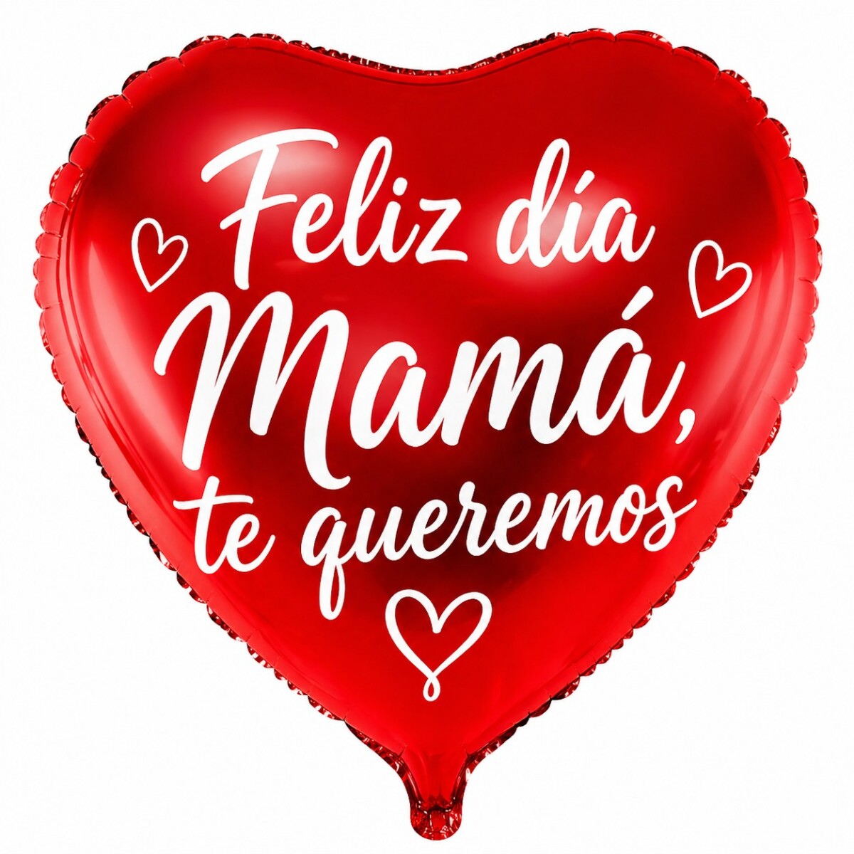 Globo helio con mensaje personalizad - corazon rojo metalizado 