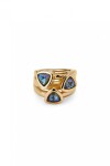 ANILLO EN ALEACIÓN DE METALES BAÑADO EN ORO 18K CON CRISTAL MULTICOLOR Anillo