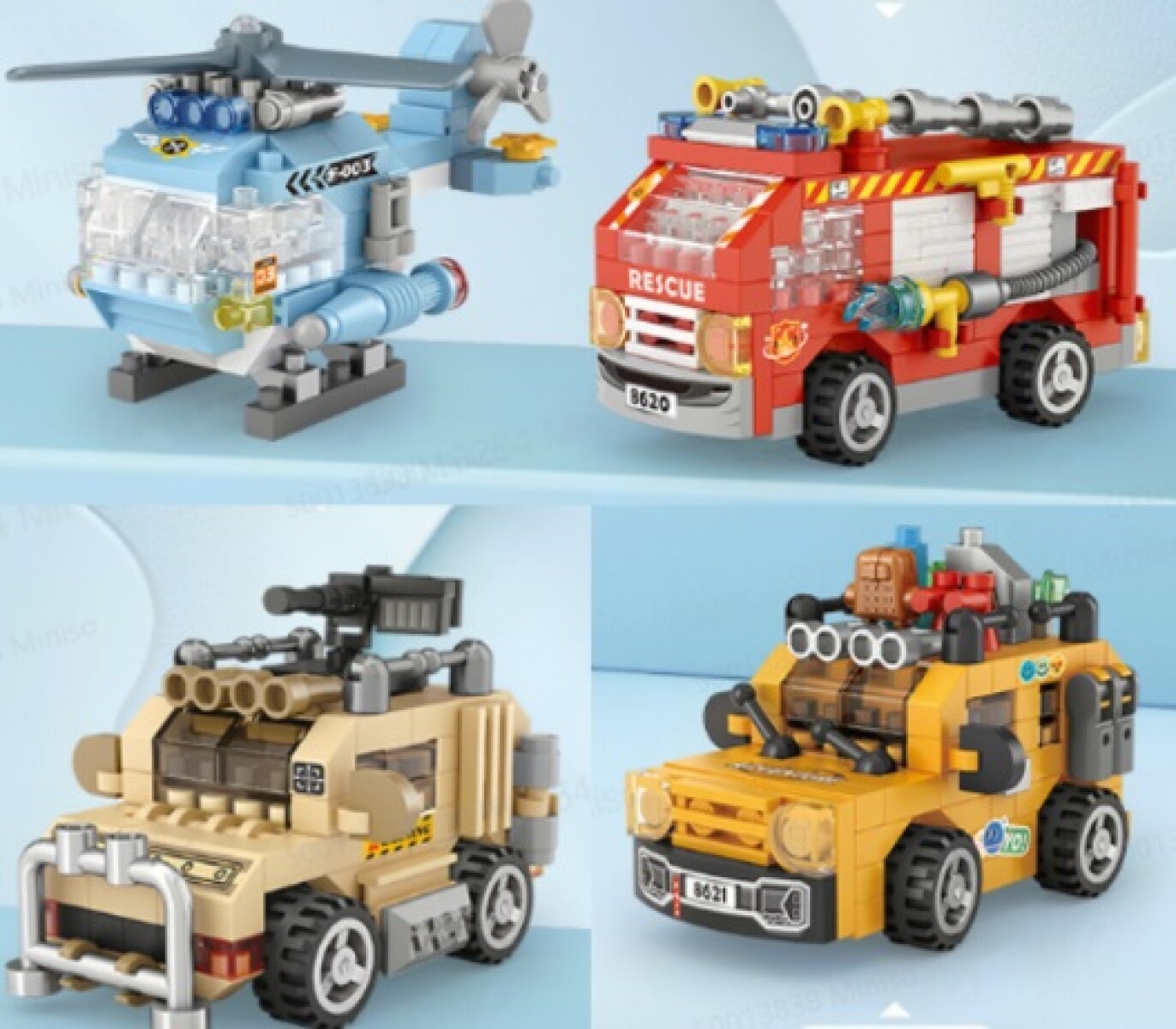 Bloques para armar vehículo - amarillo 