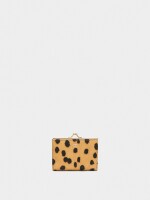 Cartera De Piel Estampado Animal camel