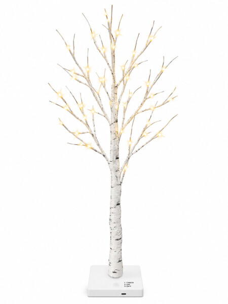 ARBOL MINIMALISTA LUCES LED CALIDAS BLANCO (V)