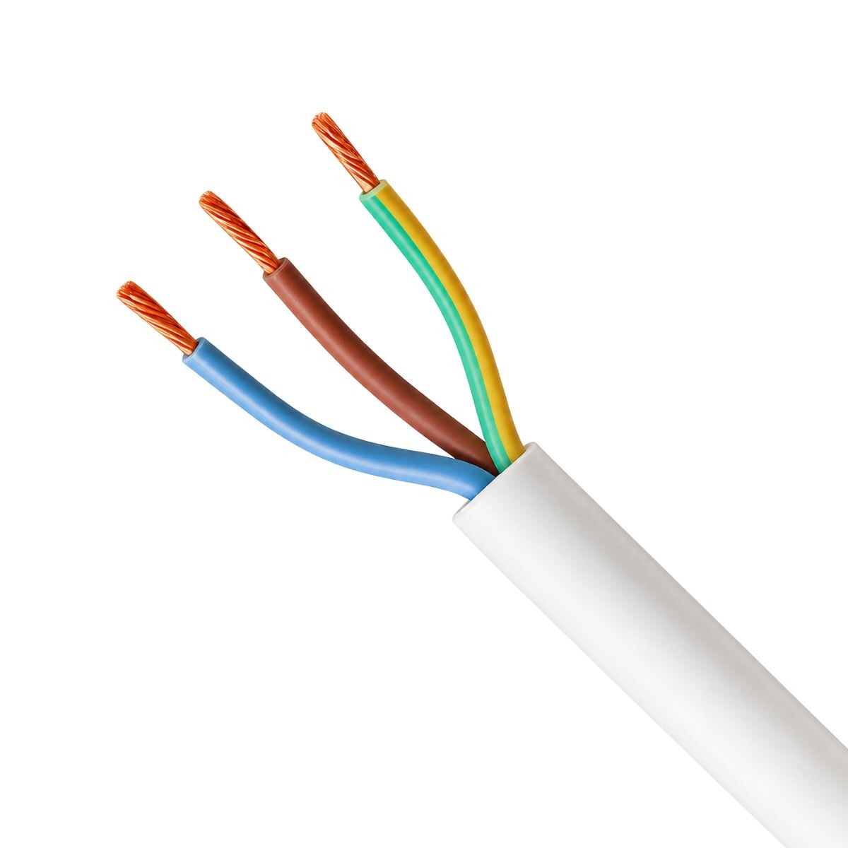 CABLE BAJO GOMA 3X2 METRO - Blanco 