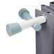 Barrote Cortina 2,00m 28mm + 2 soportes CELESTE Y BLANCO CELESTE Y BLANCO