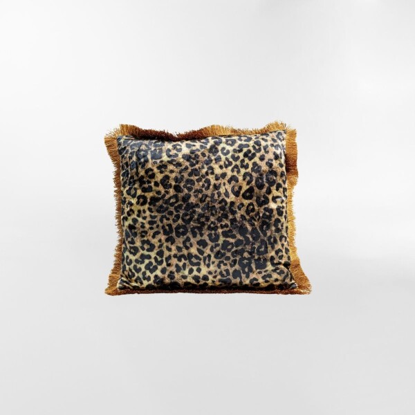 ALMOHADON LEO FRINGE Beige - -