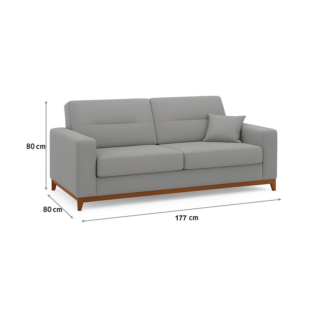 Sofá sillón 3 cuerpos - Patas en madera gris