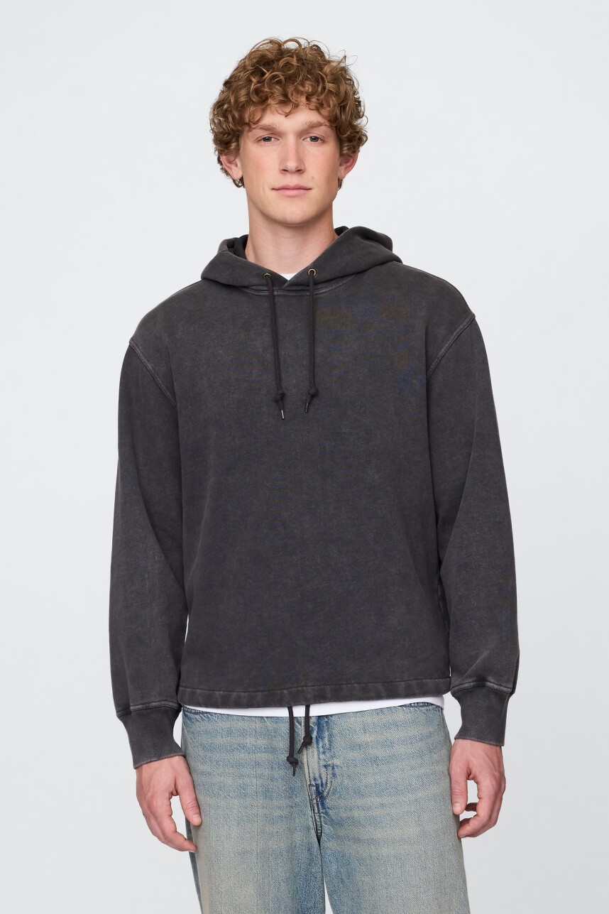 Buzo Canguro Logo Gap Poncho Hombre Moonless Night