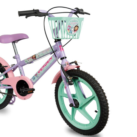 Bicicleta Verden Gabbys Dollhouse Infantil Rod 16 Lila
