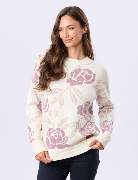 BUZO TEJIDO ESTAMPADO Natural