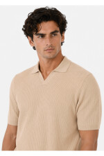 Remera Arrow Tejida con Cuelllo BEIGE