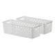 Set x3 Cesto organizador Quadratta calado P BLANCO
