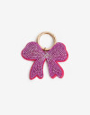 Llavero Llavero Y Bag Charm Moño Strass - Fucsia Claro